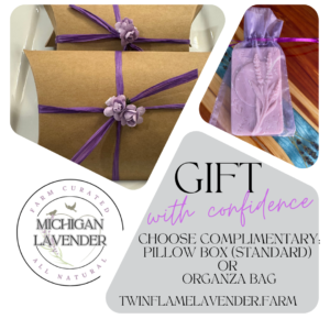 Complimentary Gift Wrapping Twin Flame Lavender Farm